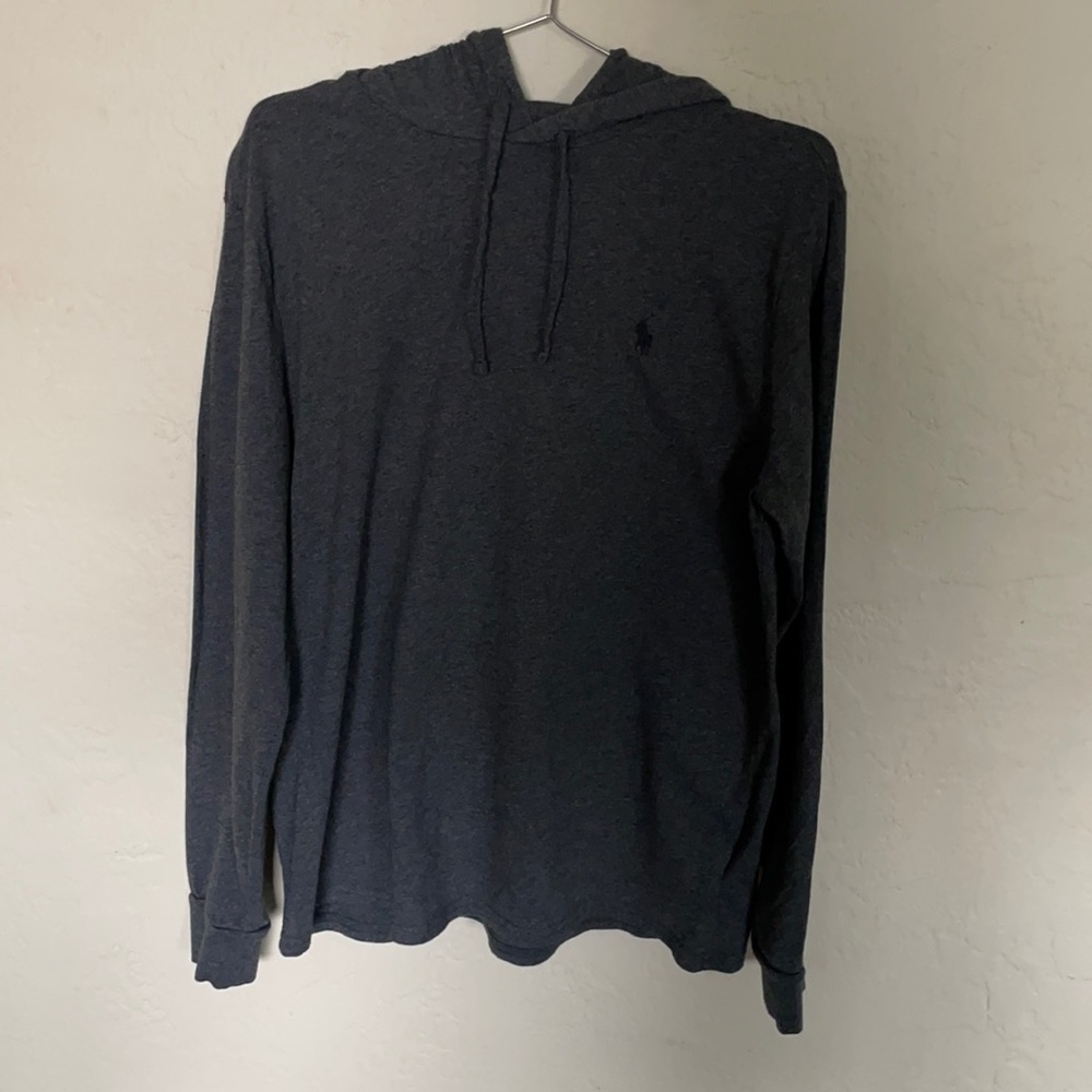 Polo Ralph Lauren Dark Grey “Men’s Jersey Hooded T-shirt” hoodie size Medium